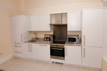 The kitchen area